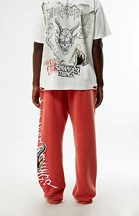 Netflix x Stranger Things Red Hellfire Club Baggy Sweatpants
