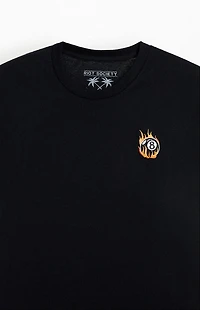 Riot Society Flame 8 Ball Embroidered T-Shirt
