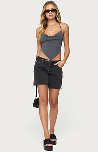 Edikted Tilla Backless Cowl Neck Top