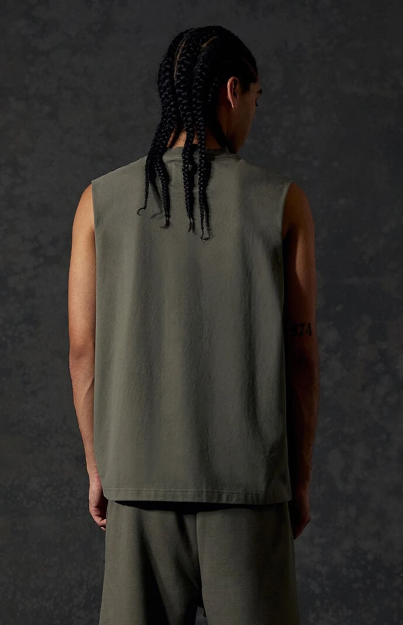 A.R.C. Green Standard Cut Off Muscle T-Shirt