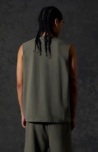 A.R.C. Green Standard Cut Off Muscle T-Shirt