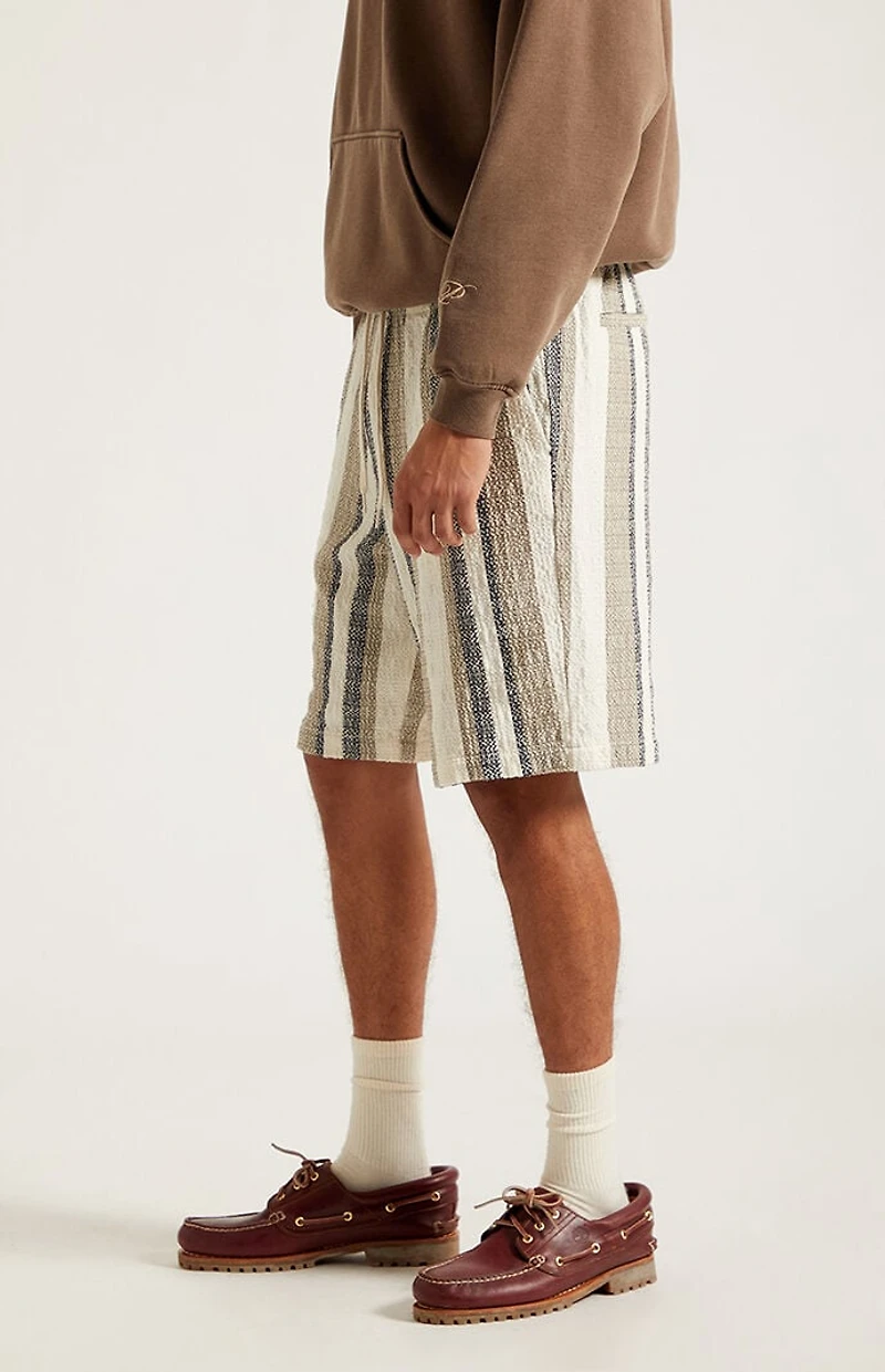 Pacsun Cream Striped Linen Shorts