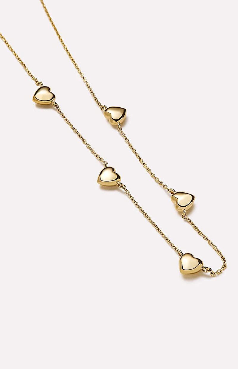 Ana Luisa Lev Mini Station Heart Necklace
