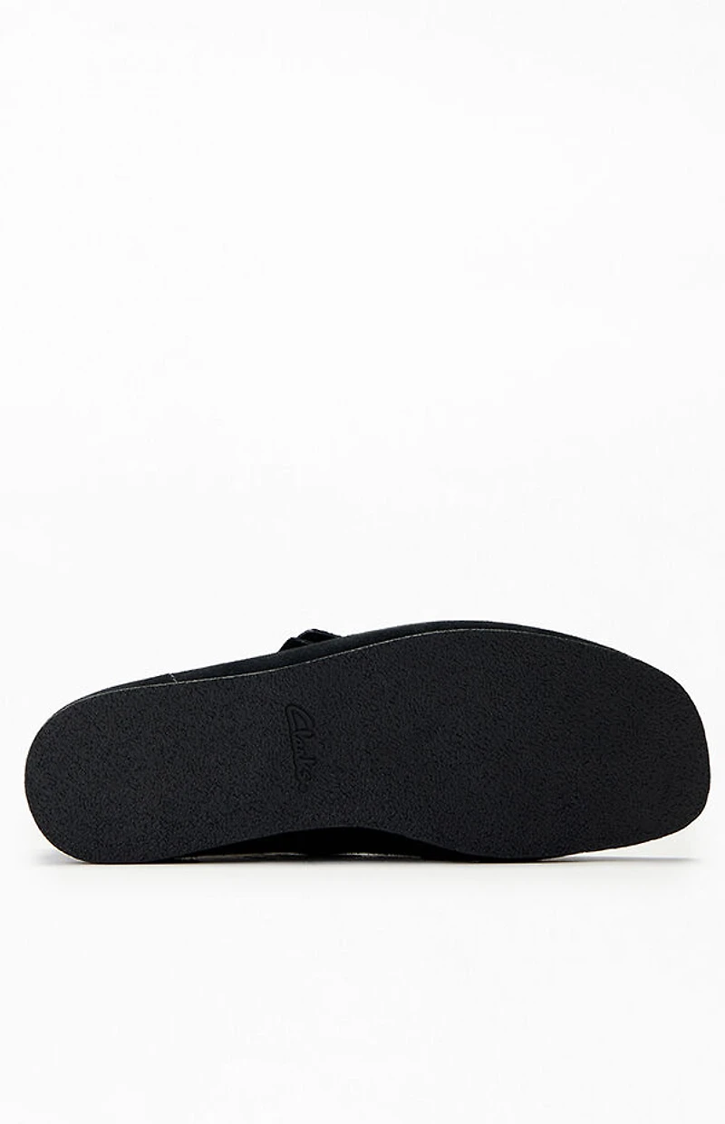 Clarks Black Suede Wallabee Evo Shoes