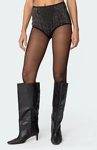 Edikted Rhinestone Micro Shorts