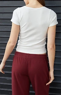 John Galt White Zelly Short Sleeve Top