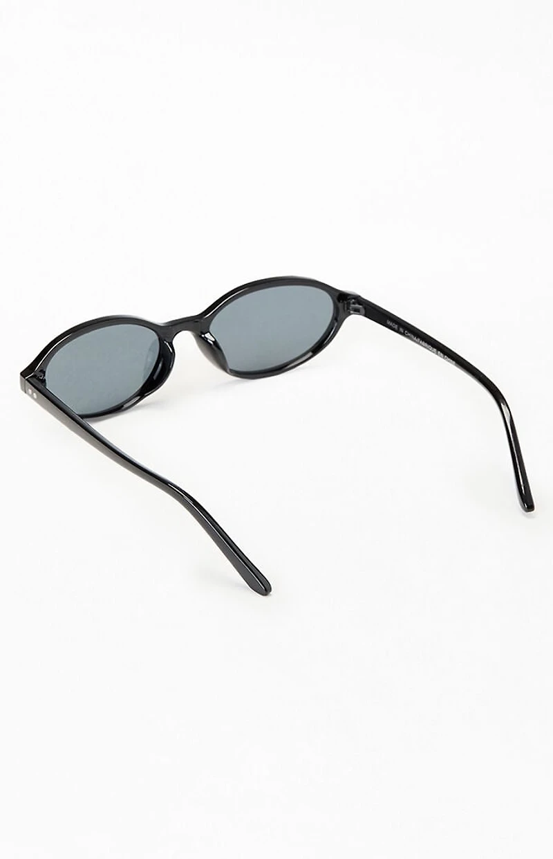 Pacsun Mia Black Oval Sunglasses