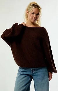 Your Favorite Wren Off-The-Shoulder Sweater