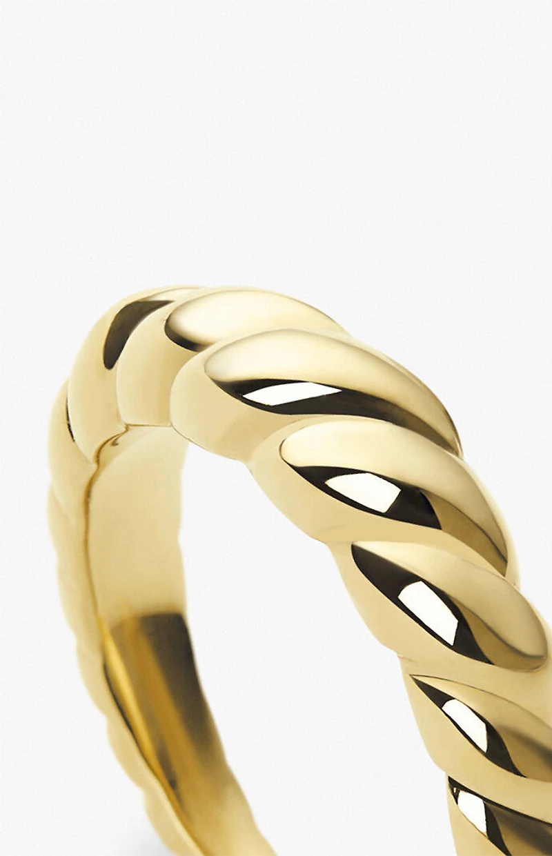 Ana Luisa Rope Slim Gold Twist Ring