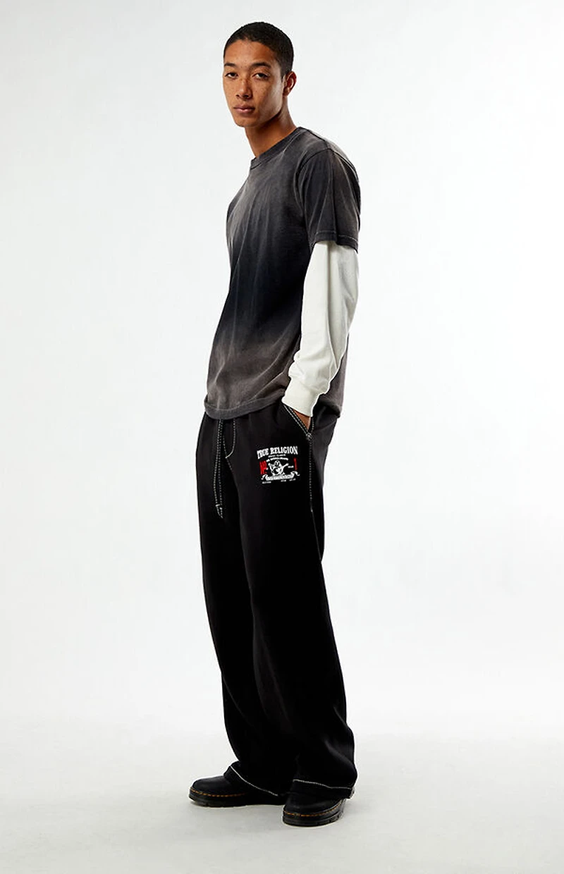True Religion Big T Logo Baggy Sweatpants