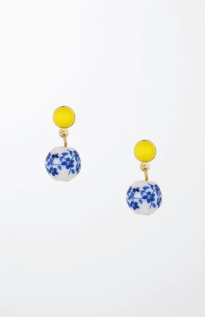 Ettika Indigo Floral Drop Earrings