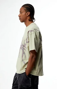 Pacsun Tan Metallic Cyber T-Shirt