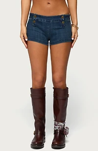 Edikted Sashe Stretchy Denim Shorts