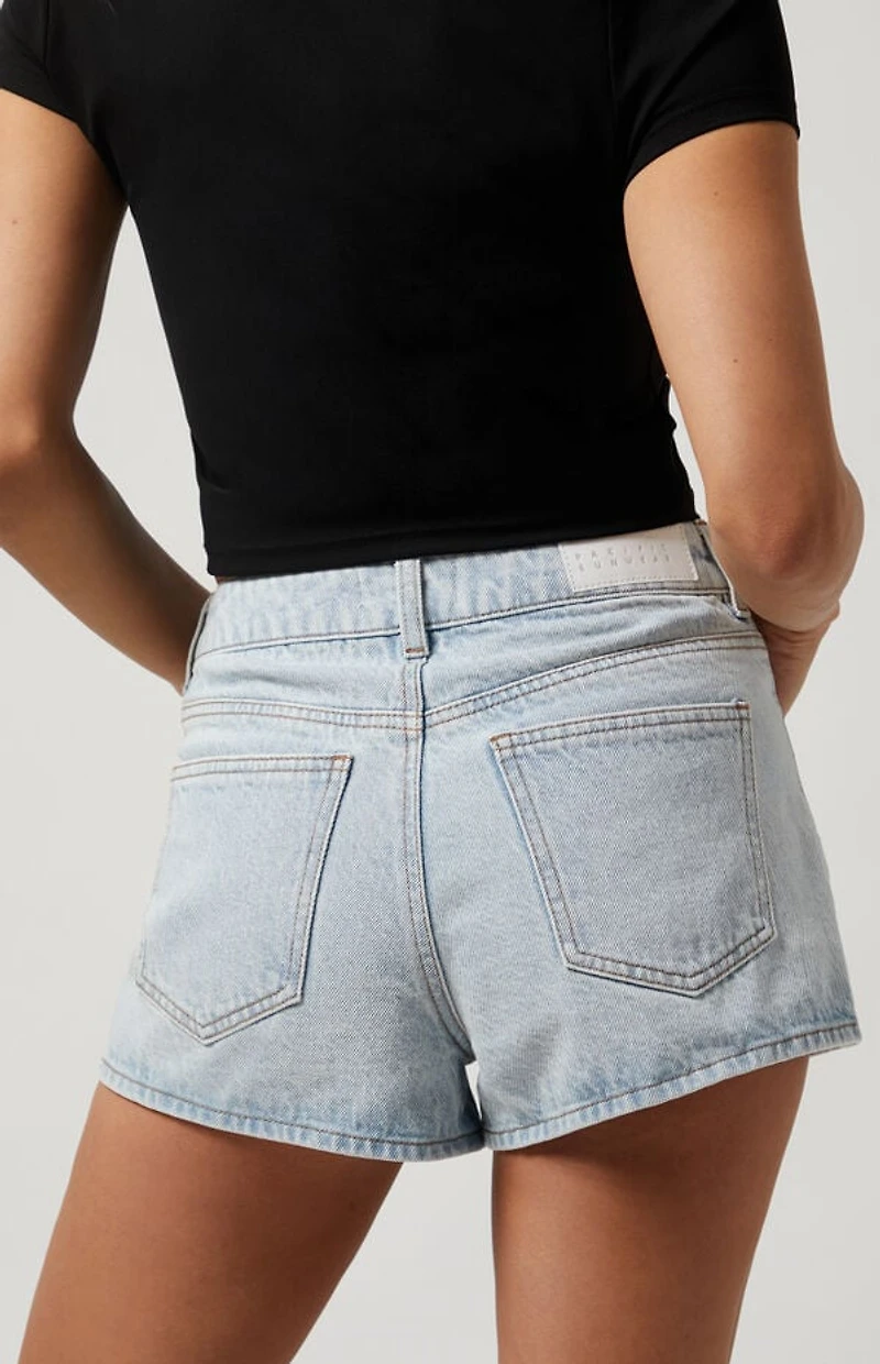 Pacsun Light Indigo Denim Mom Shorts