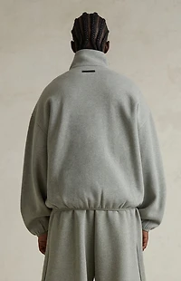 Fear of God ESSENTIALS Concrete Heather & Black Modern Fleece Track Jacket