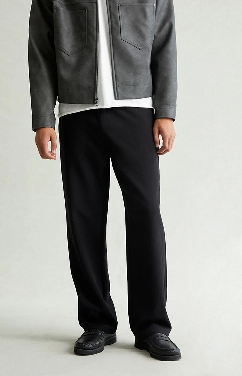 Pacsun Black Straight Drawstring Trousers