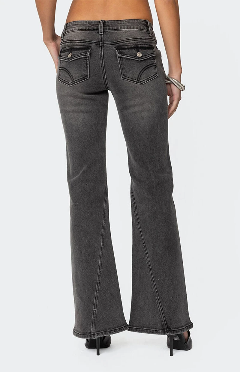 Edikted Colton Bootcut Low Rise Jeans