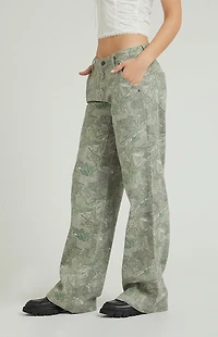 Pacsun Tree Camo Low Rise Baggy Pants