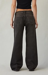 Pacsun Zoe Low Rise Girlfriend Jeans Star Stud Black