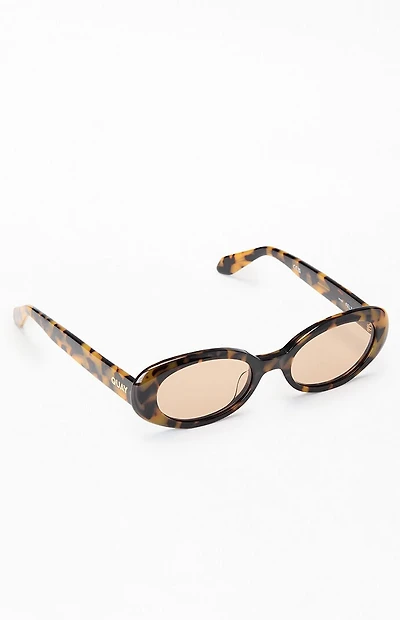 Quay Felt Cute Oval Sunglasses