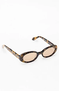 Quay Felt Cute Oval Sunglasses