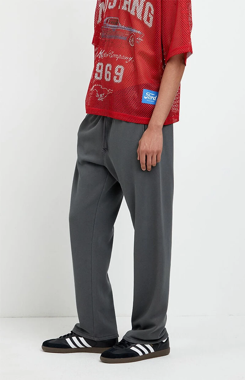 Pacsun Washed Black Johnny Fleece Straight Sweatpants