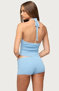 Edikted Nataly Button Knit Halter Top