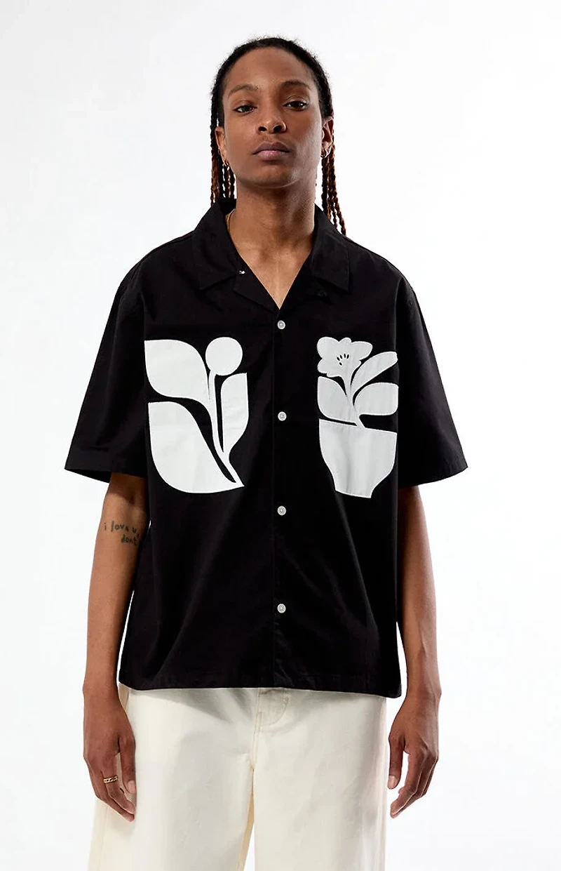 Pacsun Pebble Woven Camp Shirt