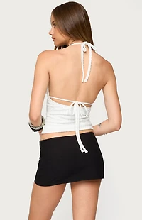 Edikted Powell Textured Cut Out Halter Top