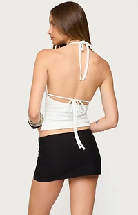 Edikted Powell Textured Cut Out Halter Top