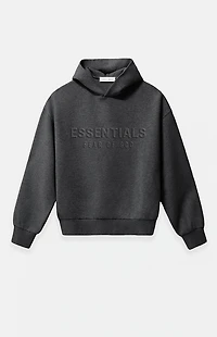 Fear of God ESSENTIALS Charcoal Heather Embossed Classic Hoodie