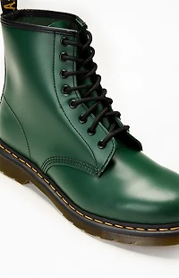 Dr Martens 1460 Green Leather Lace Up Boots