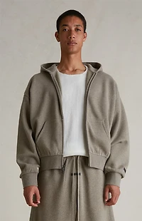 Fear of God ESSENTIALS Homestead Heather Classic Fleece Zip Up Hoodie
