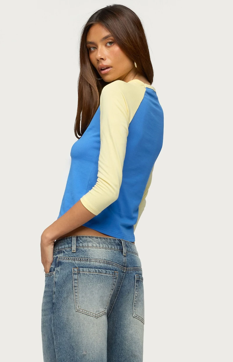 Edikted Emana Contrast Raglan Top