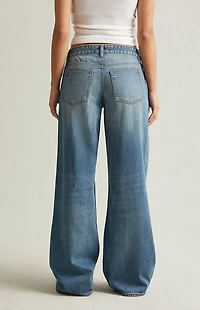Pacsun Zoe Low Rise Girlfriend Jeans Light Blue