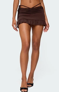 Edikted Koda Ruched Mini Skirt