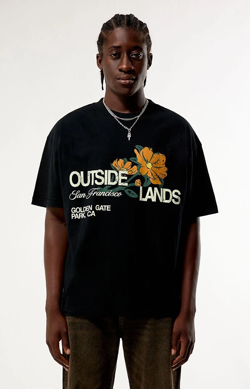 Pacsun x Outside Lands Black Poppy T-Shirt