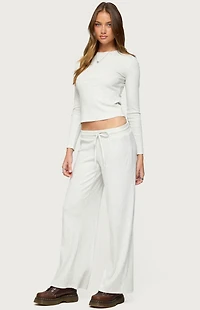 Edikted Cicilia Long Sleeve Ribbed T-Shirt