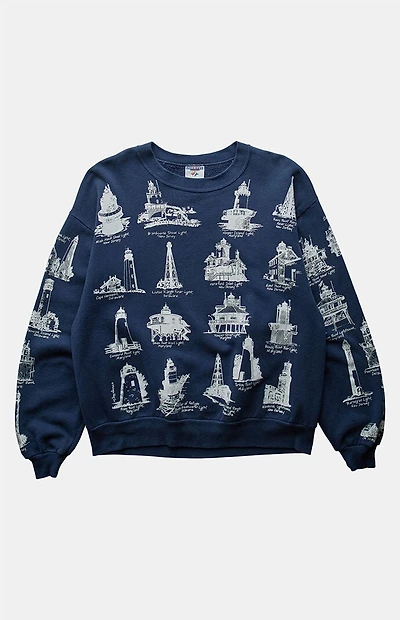 PS VINTAGE 90s Light Houses Crew Neck Sweatshirt
