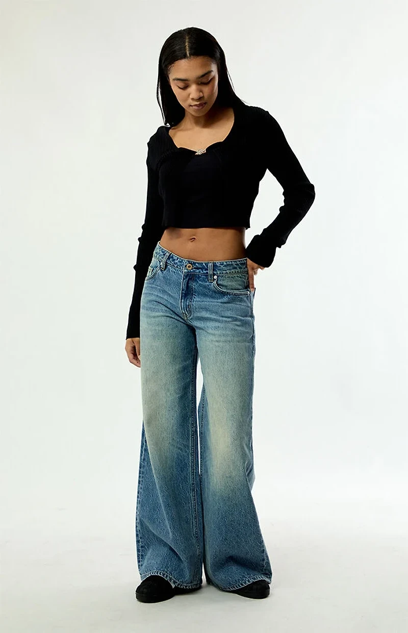 L/AB c/o Off-White Low Rise Extreme Baggy Jeans