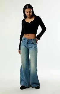 L/AB c/o Off-White Low Rise Extreme Baggy Jeans