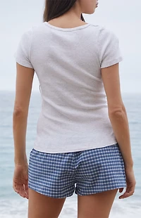 John Galt Silver Zelly Short Sleeve Top