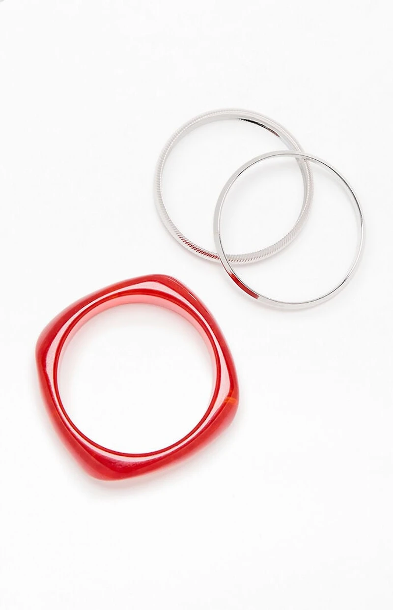 LA Hearts 3 Pack Crimson Bangles
