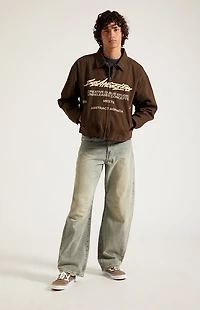 Pacsun Mason Baggy Barrel Jeans Medium Blue Tinted