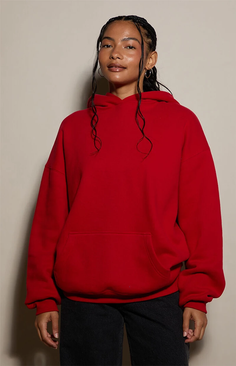 Pacsun Red Ultra Soft Fleece Hoodie