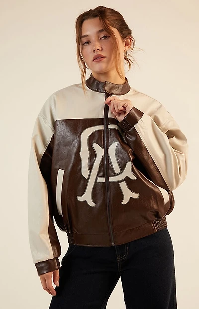Pacsun Faux Leather Oversized Moto Jacket