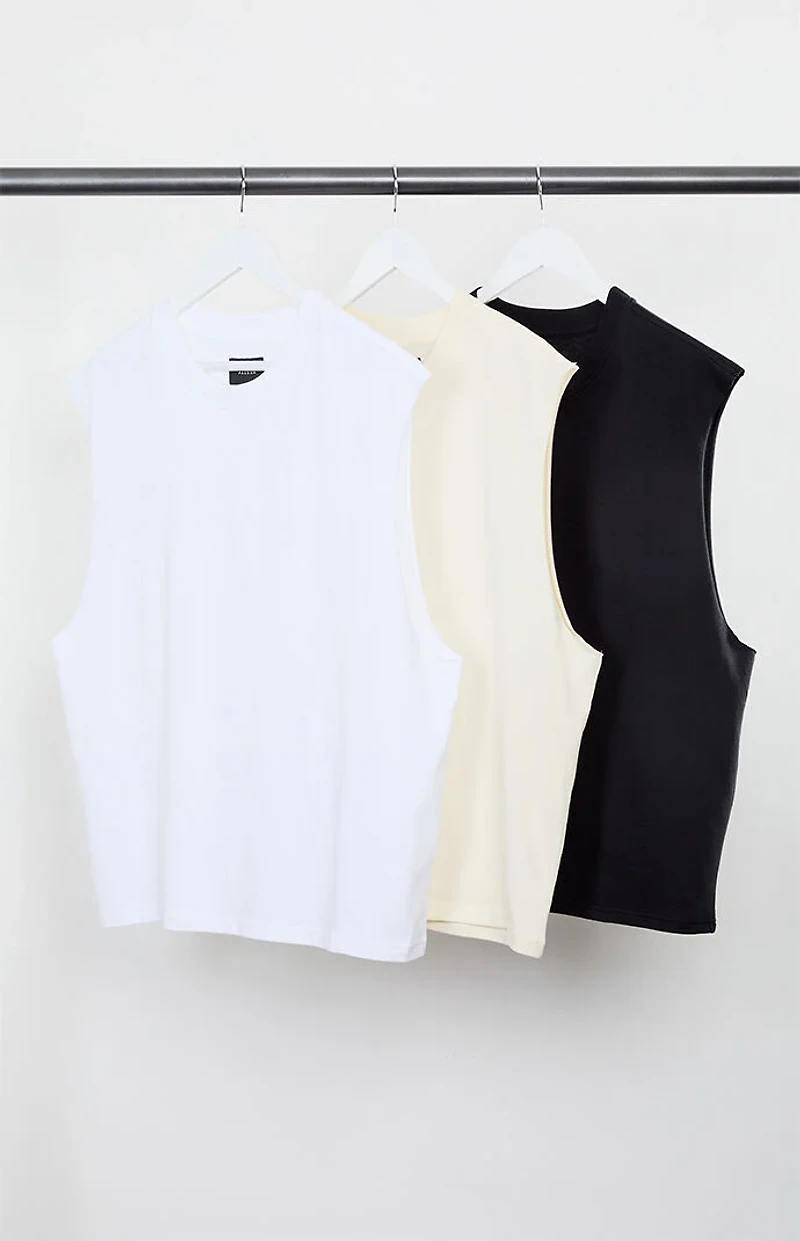 Pacsun 3 Pack Cut Off Muscle T-Shirts