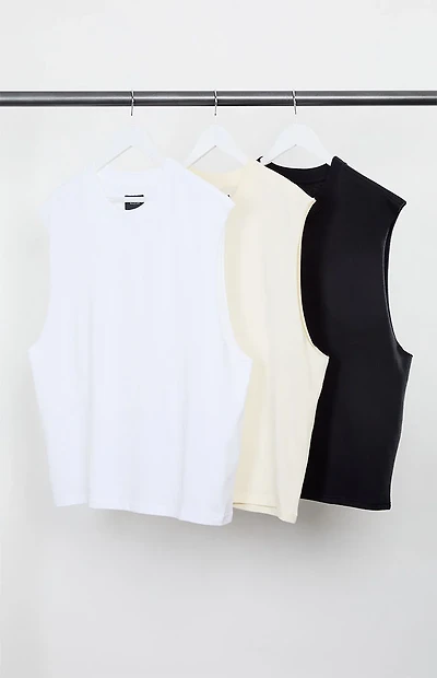 Pacsun 3 Pack Cut Off Muscle T-Shirts