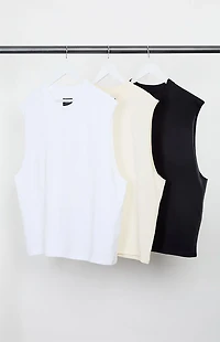 Pacsun 3 Pack Cut Off Muscle T-Shirts