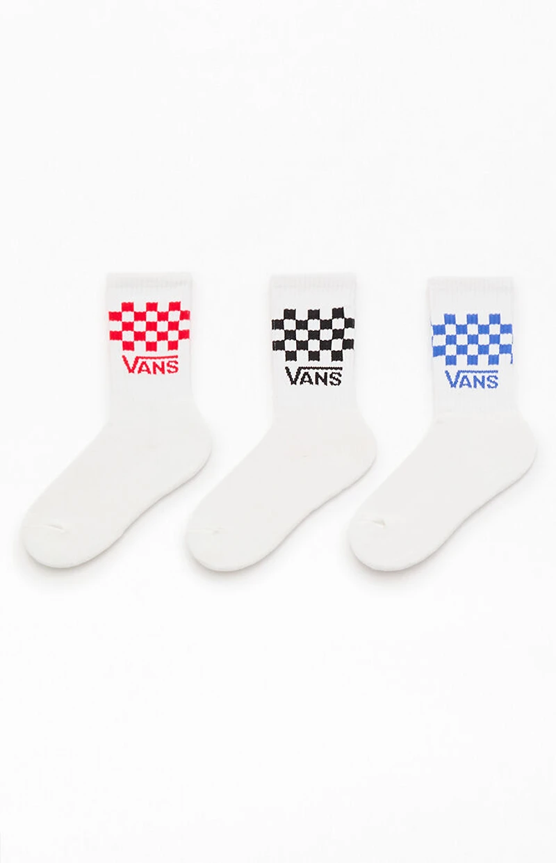 Vans 3 Pack Classic Checkered Crew Socks